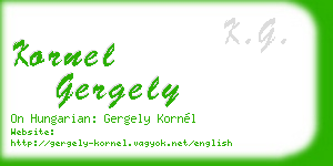 kornel gergely business card