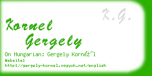 kornel gergely business card